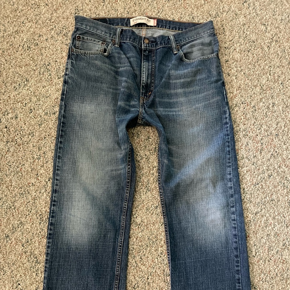 LEVI’S 505 Straight Regular Fit Mens Blue Jeans 36x32
